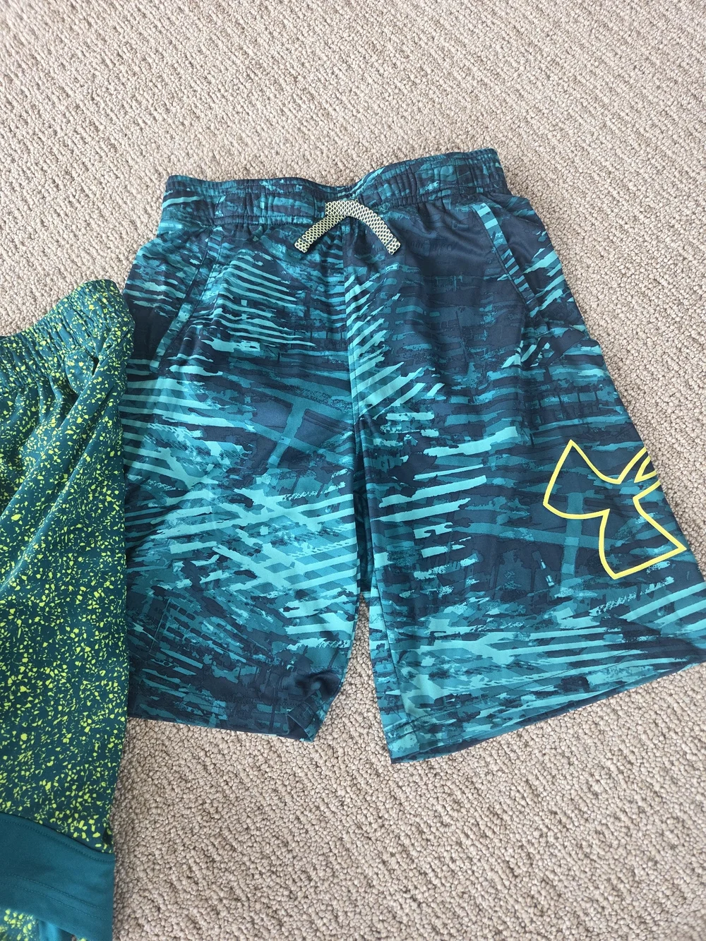 Under Armour Boys' Teal Green Athletic Shorts - 2-Pack